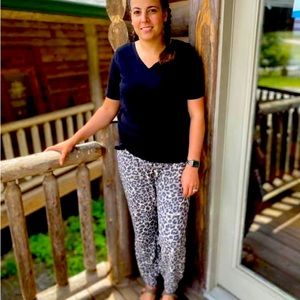 Mocha cheetah joggers